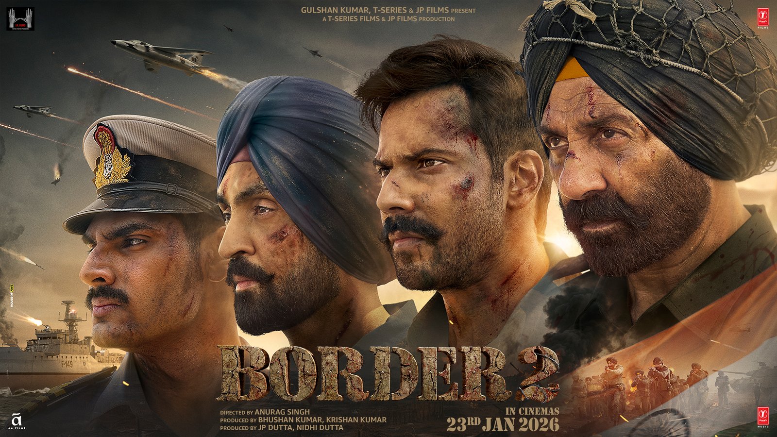 BORDER 2 (Teaser): Sunny Deol, Varun D, Diljit, Ahan | Anurag S | JP Dutta, Bhushan K | 23-Jan-2026